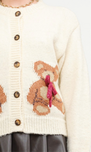 Knit teddy cardigan