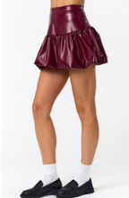 Load image into Gallery viewer, Burgundy bubble skirt