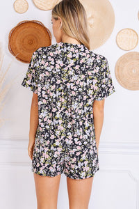 floral two piece boxer set