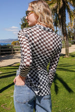 Load image into Gallery viewer, Mesh Checkered Top