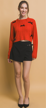 Load image into Gallery viewer, Bow knit sweater in red
