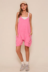 Pink casual  jersey romper