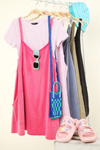 Load image into Gallery viewer, Pink casual  jersey romper