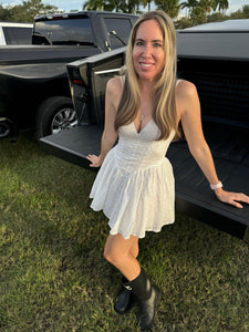 Eyelet Bodice Dress