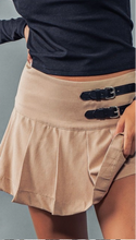 Load image into Gallery viewer, Preppy Caramel pleated skort