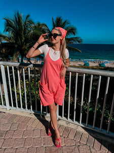 Pink casual  jersey romper