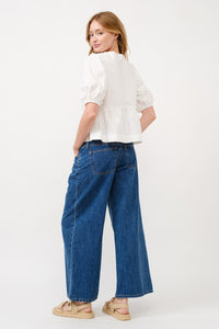 Three Bow front cotton blouse