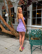 Load image into Gallery viewer, ruched ruffled mini dress
