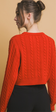 Load image into Gallery viewer, Bow knit sweater in red
