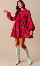 Load image into Gallery viewer, Plaid Flannel dress
