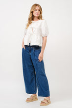 Load image into Gallery viewer, Three Bow front cotton blouse