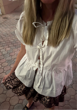 Load image into Gallery viewer, Three Bow front cotton blouse
