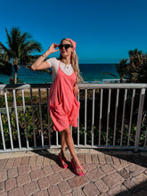 Load image into Gallery viewer, Pink casual  jersey romper