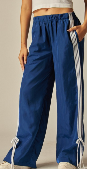 Track style blue pants