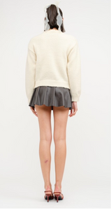 Knit teddy cardigan