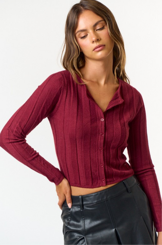 Burgundy button up
