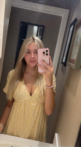 Light yellow floral print dress