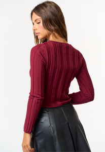 Burgundy button up