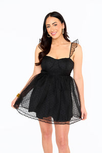 VIXEN BUSTIER MINI DRESS - BLACK