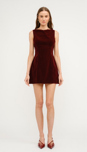Burgundy velvet  dress