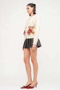 Knit teddy cardigan