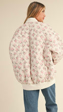 Load image into Gallery viewer, Pastel floral oversized bomber