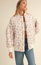 Load image into Gallery viewer, Pastel floral oversized bomber