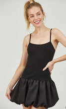 Load image into Gallery viewer, Black bubble Hem Dress