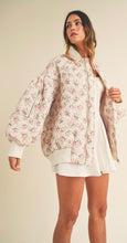 Load image into Gallery viewer, Pastel floral oversized bomber