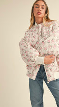 Load image into Gallery viewer, Pastel floral oversized bomber