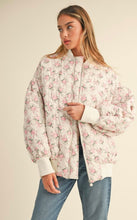 Load image into Gallery viewer, Pastel floral oversized bomber