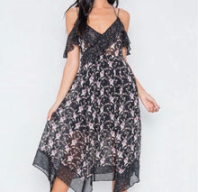 Load image into Gallery viewer, Polka floral print swing dress